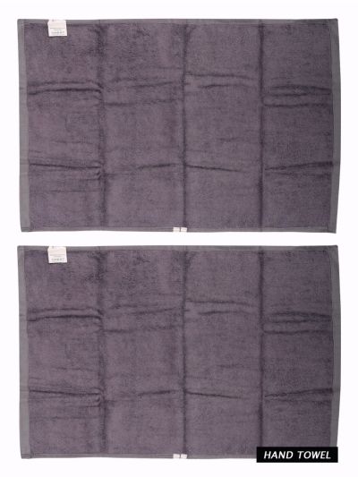 Doctor Towels Shadow Grey Banana Terry Hand Towel - Pack of 2
