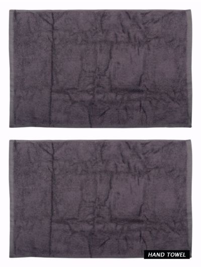 Doctor Towels Shadow Grey Banana Terry Hand Towel - Pack of 2