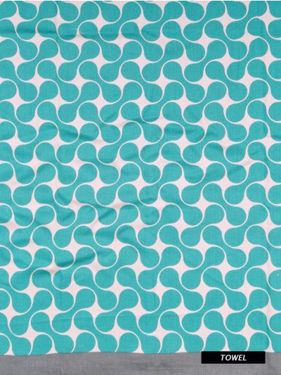 Doctor Towels Turquoise Tile Bamboo Bath Towel