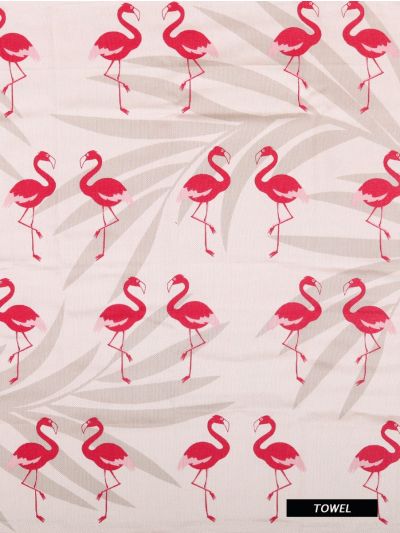 Doctor Towels Tropical Flamingo Bamboo Bath Towel
