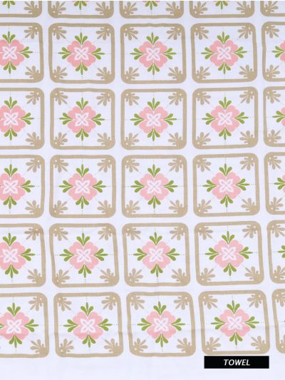 Doctor Towels Floral Tile Bamboo Bath Towel