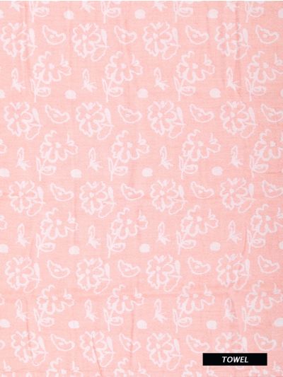 Doctor Towels Coral Banana Jacquard Floral Bath Towel