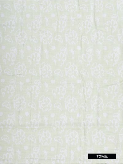 Doctor Towels Pastel Green Banana Jacquard Floral Bath Towel