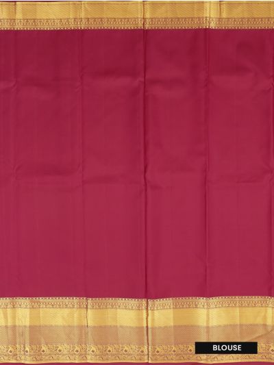 Vivaha Kanchipuram Pure Silk Brocade Leaf Thilagam Motifs woven With featuring intricate Zari Border saree
