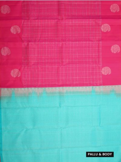 Gracecharm Pure Soft Silk Paisley Motif with Diamond Brocade Pallu Saree