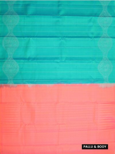 Gracecharm Pure Soft Silk Floral Jaal with Geometric Brocade Pallu Saree