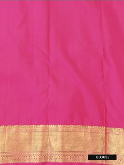 Gracecharm Silk Floral Butta with Zari Border Saree