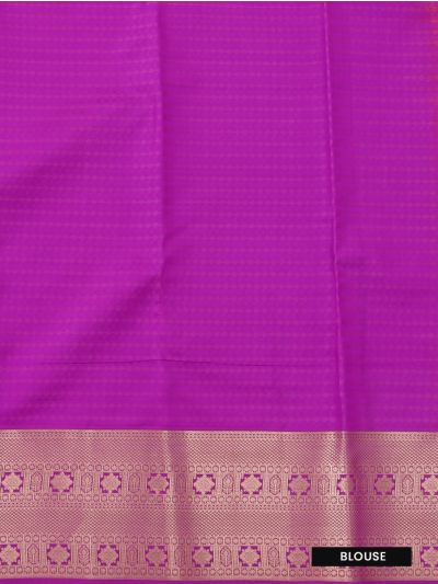 Gracecharm Silk Floral Vine Jaal with Diamond Brocade Pallu Saree