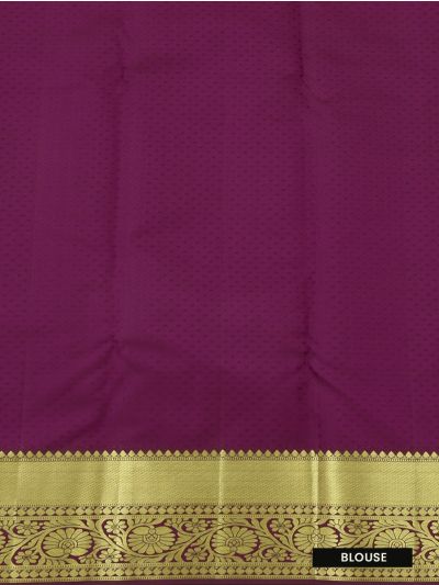 Gracecharm Pure Silk Floral Stripe with Ornamental Medallion Pallu Saree