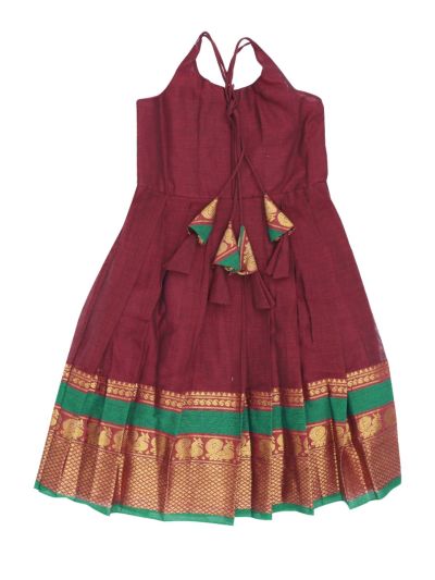 Kutty Kanmanie Girls Annapakshi Zari Border Traditional Frock