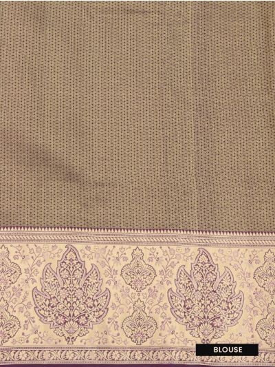 Vivaha Kanchipuram Pure Silk Floral Jaal with Trellis Brocade Pallu Saree