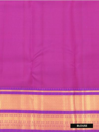 Vivaha Kanchipuram Pure Silk Check Tree Deer Butta with Contrast Pallu Saree