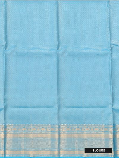 Kanmanie Pure Silk Floral Lattice with Lotus Pallu 6 Inch Jacquard Border Saree