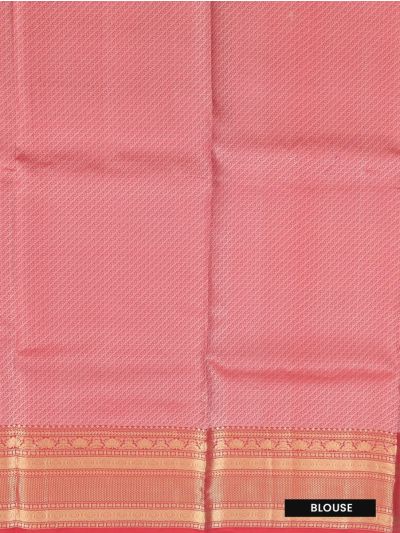Kanmanie Pure Silk Lotus Jaal with Lotus Pallu 6 Inch Jacquard Border Saree