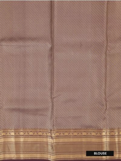 Kanmanie Pure Silk Lotus Butta Jaal with Lotus Pallu 6 Inch Jacquard Border Saree