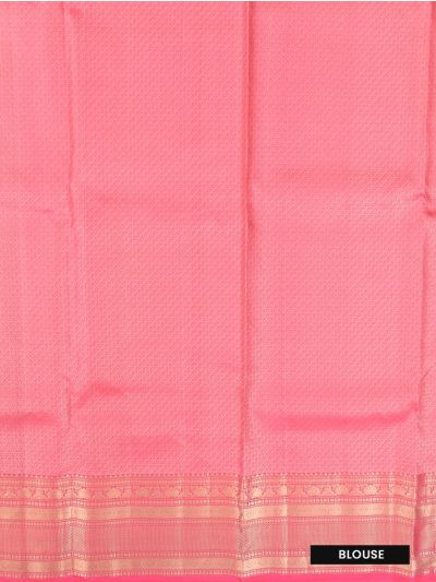 Kanmanie Pure Silk Lotus Butta Jaal with Lotus Pallu 6 Inch Jacquard Border Saree