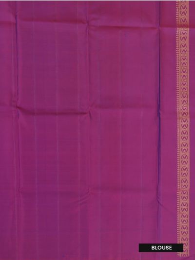 Kanmanie Soft Silk Floral Butta with Peacock Feather Pallu 5 Inch Asthiri Border Saree