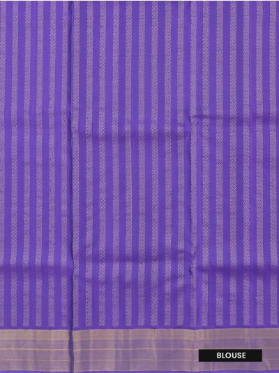 Kanmanie Soft Silk Floral Butta Zari Lines with Floral Stripe Pallu 3.5 Inch Border Saree