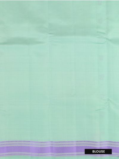 Kanmanie Soft Silk Leaf Butta with Temple Korvai Zari Pallu 3 Inch Jacquard Border Saree