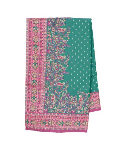 Gracecharm Katan Silk Butta with Paisley Floral Jaal Pallu Saree