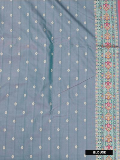 Gracecharm Katan Silk Butta with Contrast Border Saree