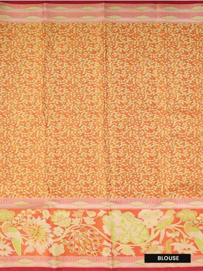 Gracecharm Gift Art Silk Floral Jaal with Floral Trellis Pallu Saree
