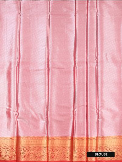 Gracecharm Gift Art Silk Floral Creeper Jaal with Geometric Lattice Pallu Saree