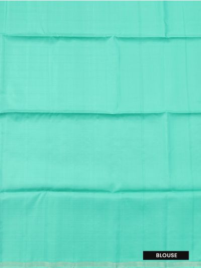 Gracecharm Soft Silk Leaf Stripe Butta with Ornamental Lattice Pallu Saree