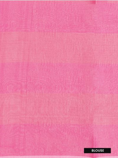 Gracecharm Kora Silk Cotton Geometric Check Floral Butta Saree