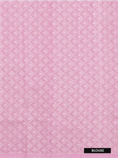 Gracecharm Kora Silk Cotton Geometric Check Butta Saree