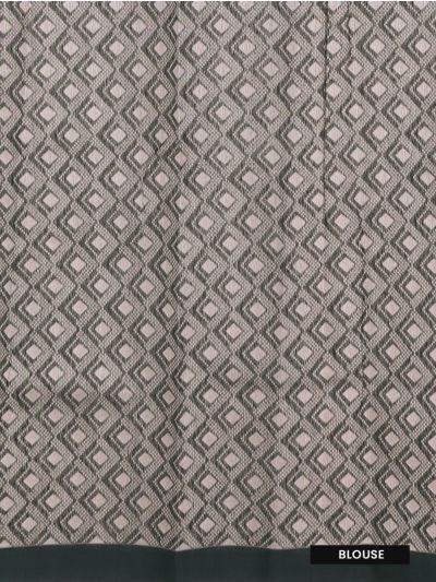Gracecharm Kora Silk Cotton Geometric Check Butta Saree