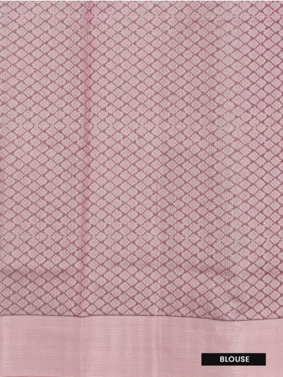Gracecharm Kora Silk Cotton Diamond Jaal with Floral Lattice Pallu Saree