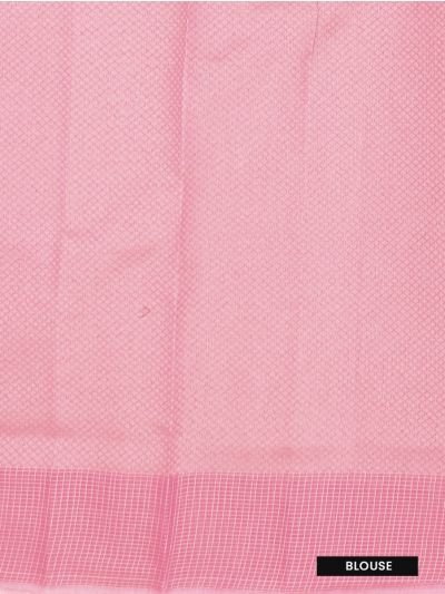 Gracecharm Kora Silk Cotton Small Butta with Geometric Pallu Saree
