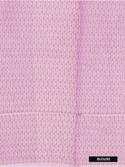 Gracecharm Kora Silk Cotton Fine Stripe with Geometric Pallu Saree