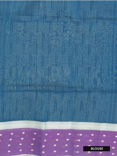 Gracecharm Silk Cotton Square Butta and Dot Border Saree