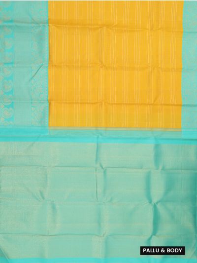 Vivaha Kanchipuram Pure Silk Zari Checks with Contrast Zari Border Saree