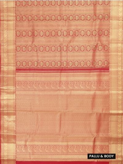 Gracecharm Pure Silk Floral Jaal with Diamond Brocade Pallu Saree