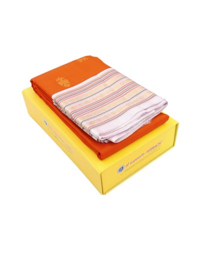 Vivaha Kanchipuram Pure Silk Yaali Butta with Diagonal Stripe Pallu Saree