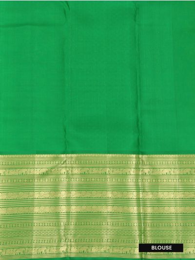Vivaha Kanchipuram Pure Silk Floral Jaal with Floral Vase Brocade Pallu Saree