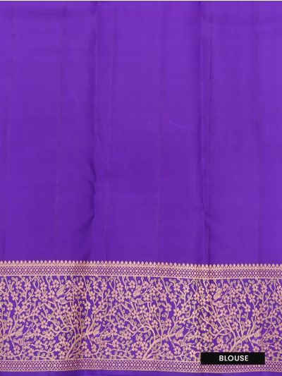 Gracecharm Pure Silk Geometric Mosaic Jaal with Oval Brocade Pallu Saree
