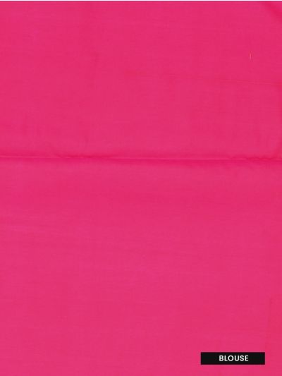 Gracecharm Art Soft Silk Leafy Butta with Chevron Brocade Pallu Saree