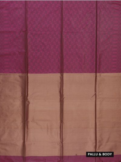 Gracecharm Art Soft Silk Micro Floral Jaal with Fine Brocade Pallu Saree