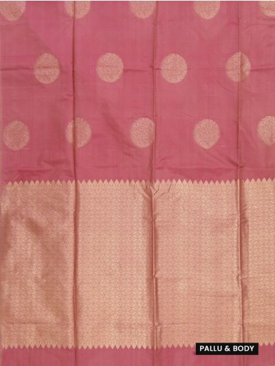 Gracecharm Art Soft Silk Round Medallion Butta with Geometric Brocade Pallu Saree