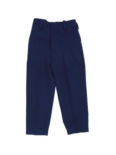 Royal Elegance Boys Royal Navy Blue Elephant Crest Embroidered Bandhgala Suit Set