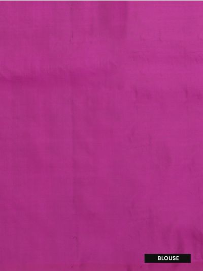 Kanmanie Soft Silk Floral Butta with Geometric Stripes and 1 Inch Satin Border Saree
