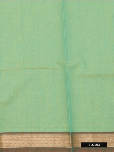 Kanmanie Cotton Leaf Butta with 3 Inch Border Saree