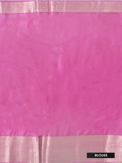 Gracecharm Gift Art Silk Check Butta with Diamond Brocade Pallu Saree