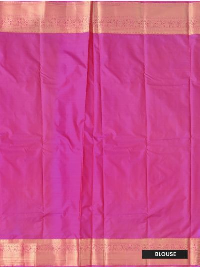 Gracecharm Gift Art Silk Stripe Temple Butta with Brocade Pallu Saree