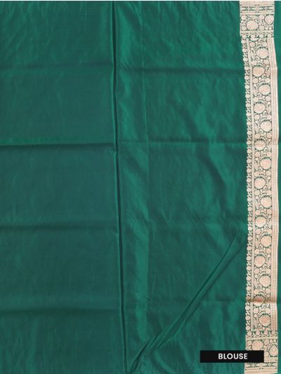 BlossomEase Semi Banarasi Paisley Butta with Floral Jaal Pallu Saree