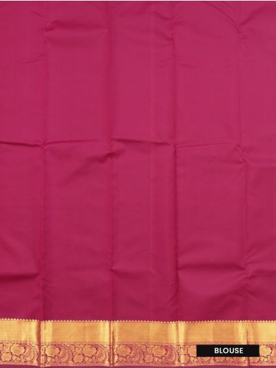 Gracecharm Silk traditional Jacquard Floral Brocade Weaving featuring closely structured Contrast Zari Border Saree